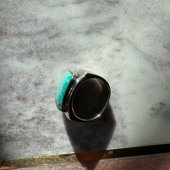 Beautiful real turquoise silver ring ~ - Picture 9 of 13